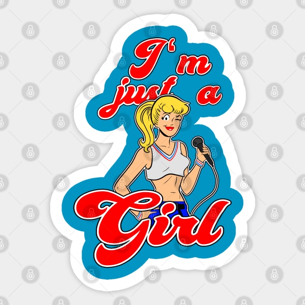 Just A Girl Sticker by Stuntman Fred's Fan Art